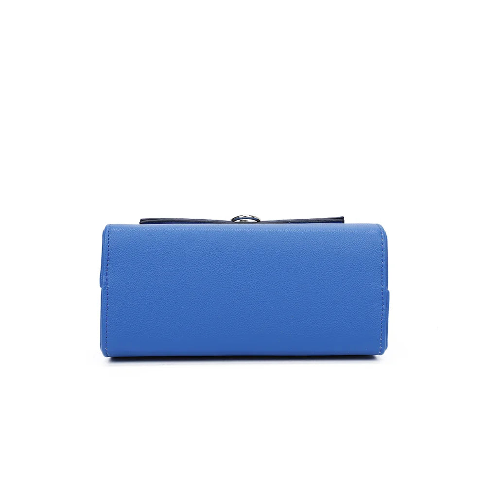Dessous du Giuliana bleu, vue de la base de ce sac à main compact de 22 cm de large – réf. M-9382-1