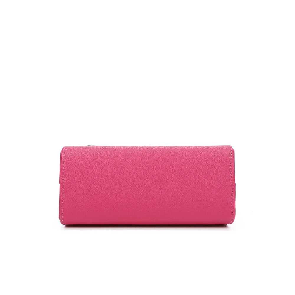 Dessous du Giuliana fuschia, vue de la base de ce sac à main compact de 22 cm de large – réf. M-9382-1