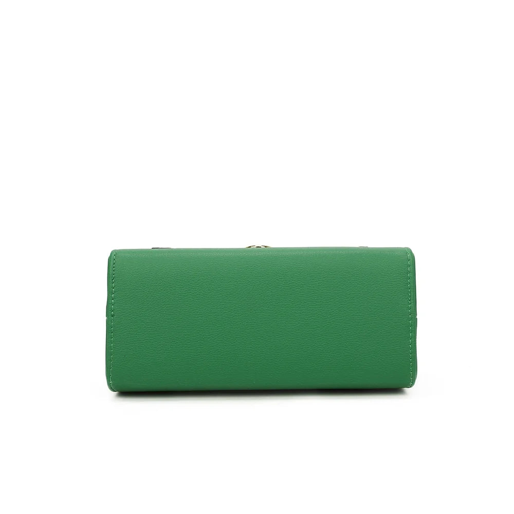 Dessous du Giuliana vert, vue de la base de ce sac à main compact de 22 cm de large – réf. M-9382-1