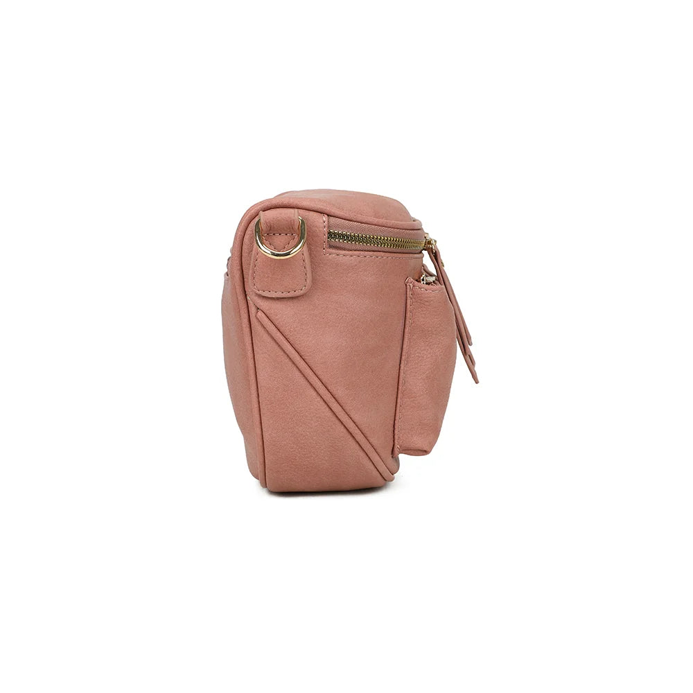 Profil du Glamour rose foncé : format compact de 9 cm de profondeur, anneau doré pour la sangle – réf. Z-83047