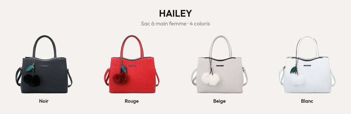 Sac à main Hailey en simili cuir effet serpent, coloris noir, rouge, beige et blanc – Gallantry Paris – réf. G-7329-1