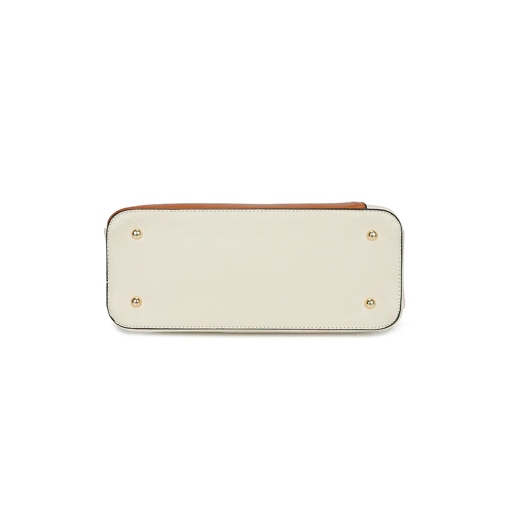 Dessous de l’Harmonie Trio marron/beige, vu à plat pour apprécier sa forme structurée – réf. M-9431