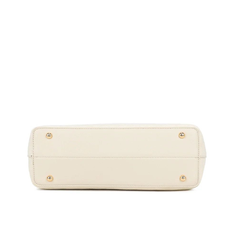 Fond du cabas Honey beige posé sur petits pieds métalliques dorés – réf. A-9159