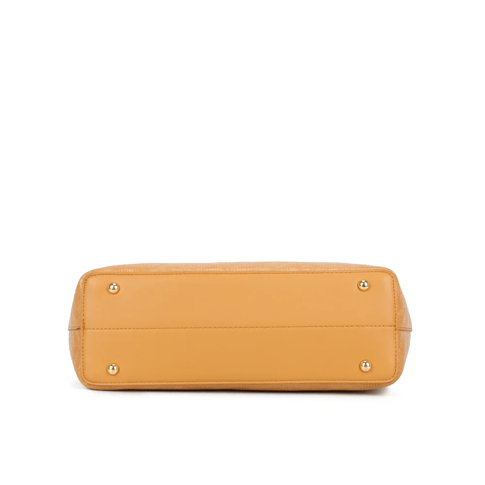 Fond du cabas Honey kaki posé sur petits pieds métalliques dorés – réf. A-9159