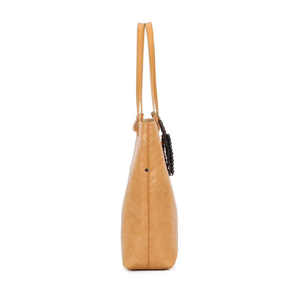 Profil du cabas Honey kaki : 11 cm de profondeur pour une silhouette fine et pratique – réf. A-9159