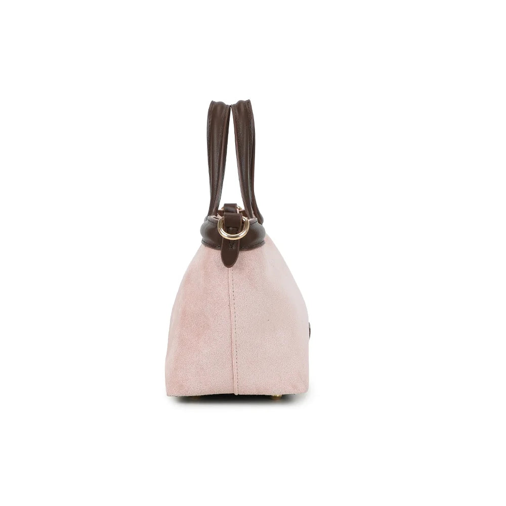 Profil du Horizon Chic rose : 11 cm de profondeur et anneaux dorés pour la bandoulière – réf. R-2038-1