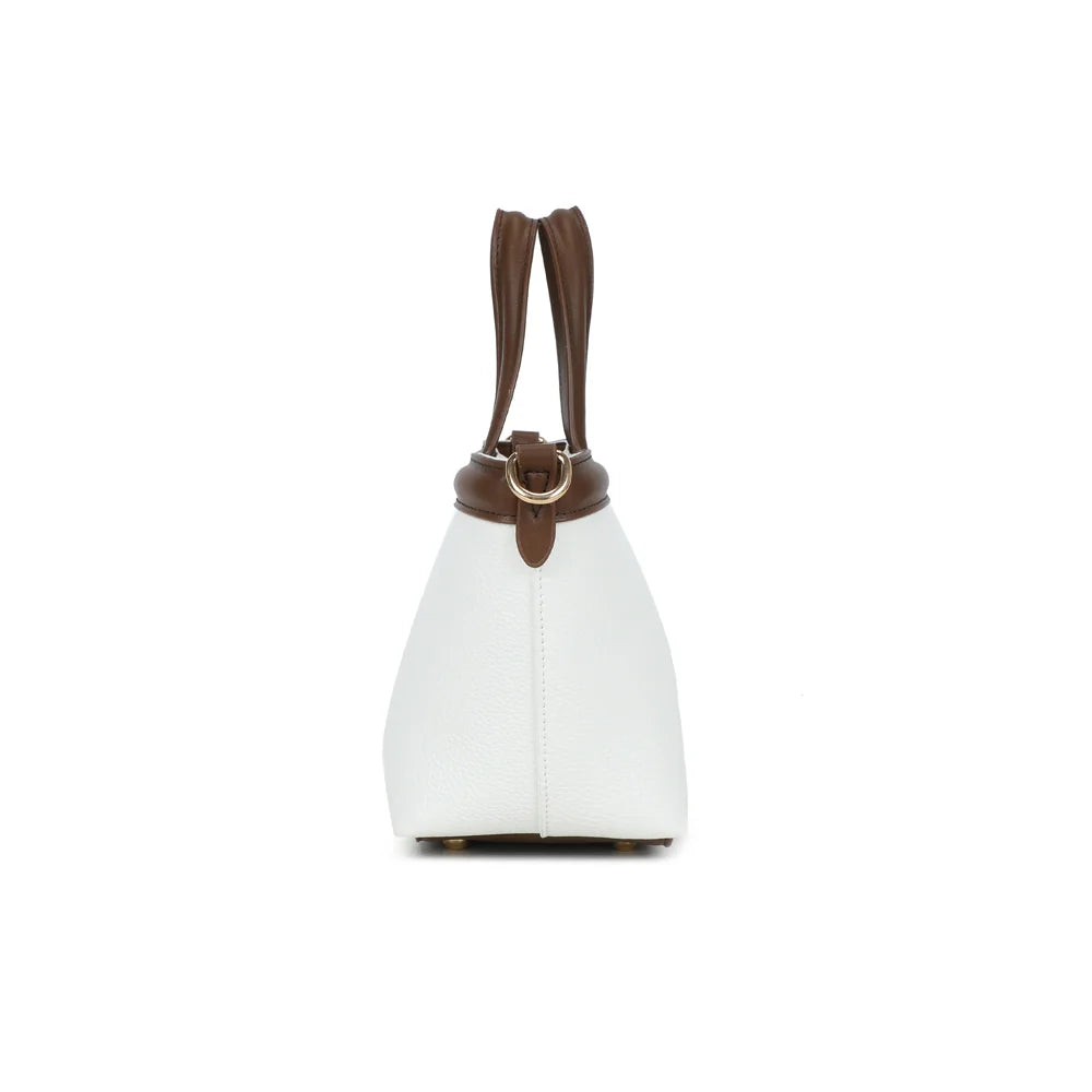 Profil du Horizon Duo blanc : anneau doré latéral pour accrocher la bandoulière amovible – réf. R-2038