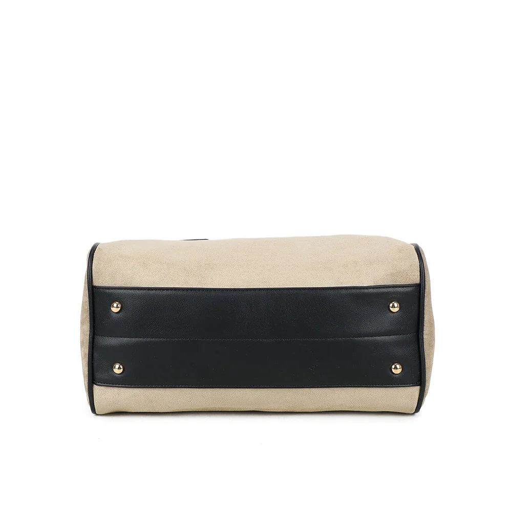 Base de l’Iconic Bowler taupe/noir, forme structurée qui tient bien posée – réf. R-2039