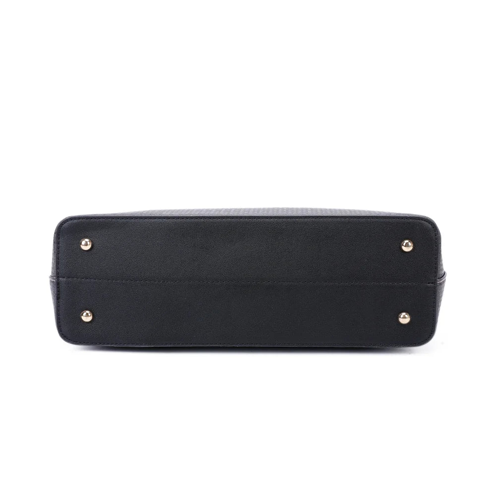 Dessous du Jolie rose : base noire assortie aux bandes en relief du modèle – réf. M-7422