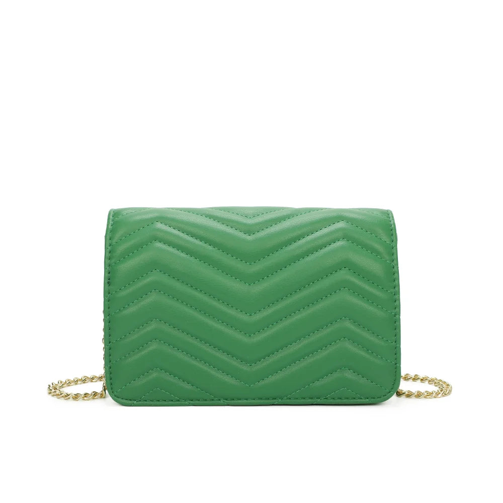 Dos de L’Allegra vert, avec le même matelassage en chevrons que sur l’avant – réf. C-0159