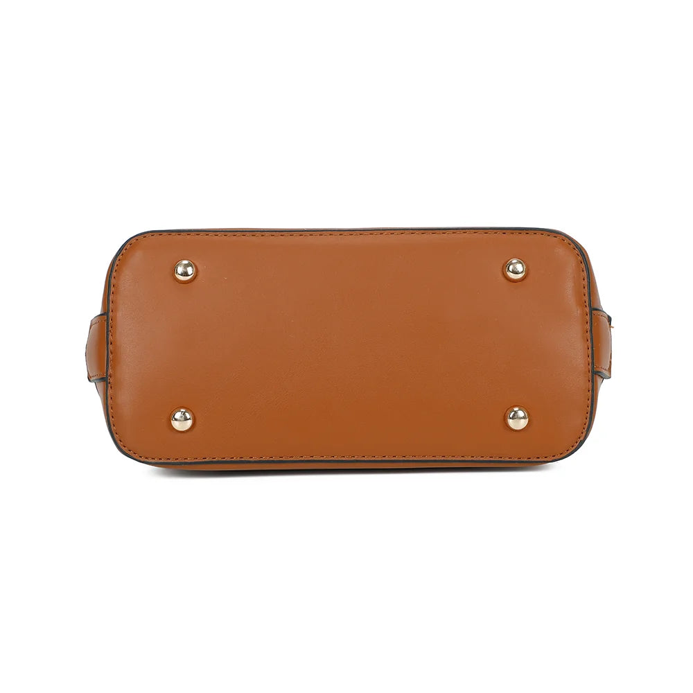 Dessous de L'Éclat Mini camel : base plate posée sur des pieds métalliques dorés – réf. DQ-8596-5