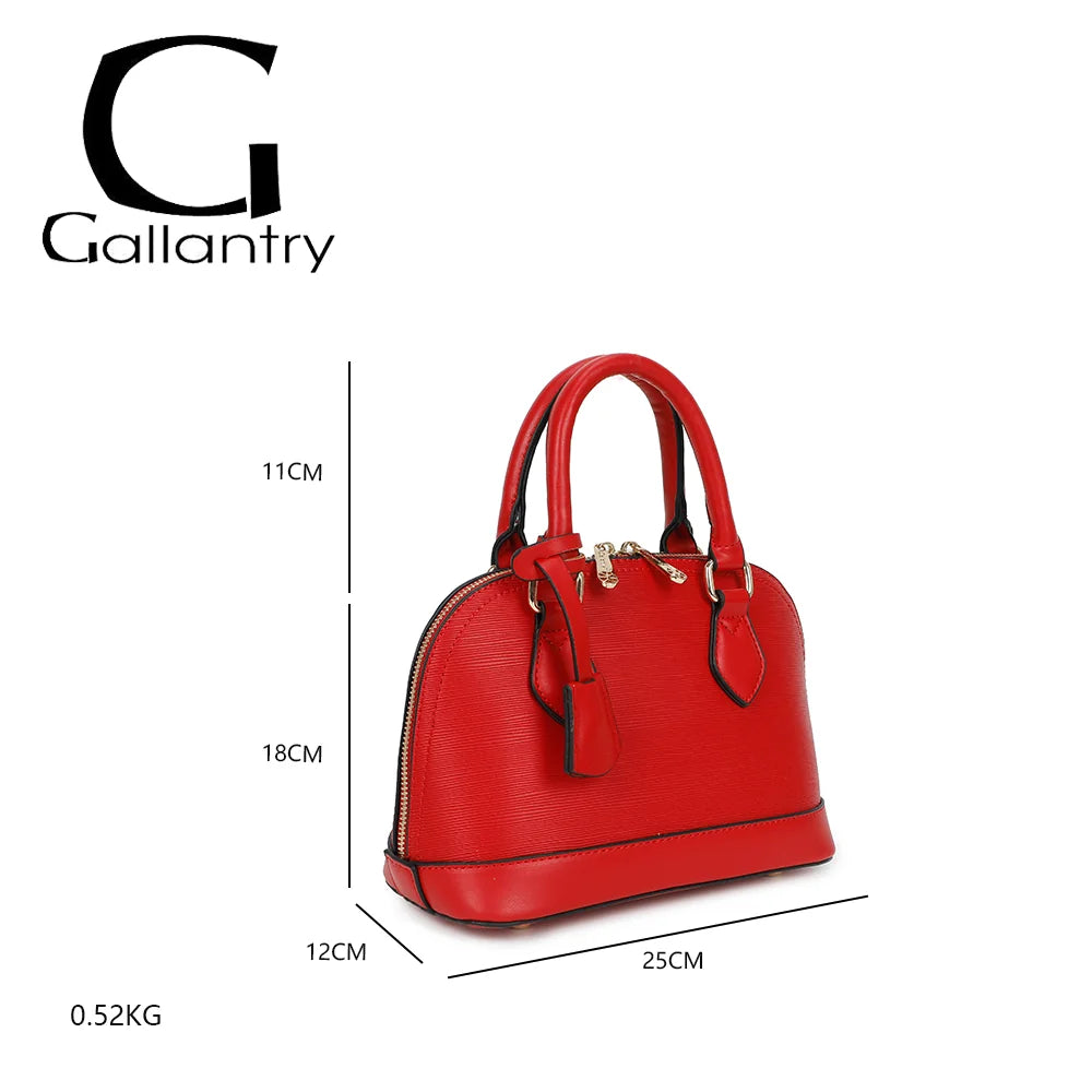 Dimensions de L'Éclat Mini rouge : 25 × 12 × 18 cm, anses de 11 cm, environ 0,52 kg – réf. DQ-8596-5