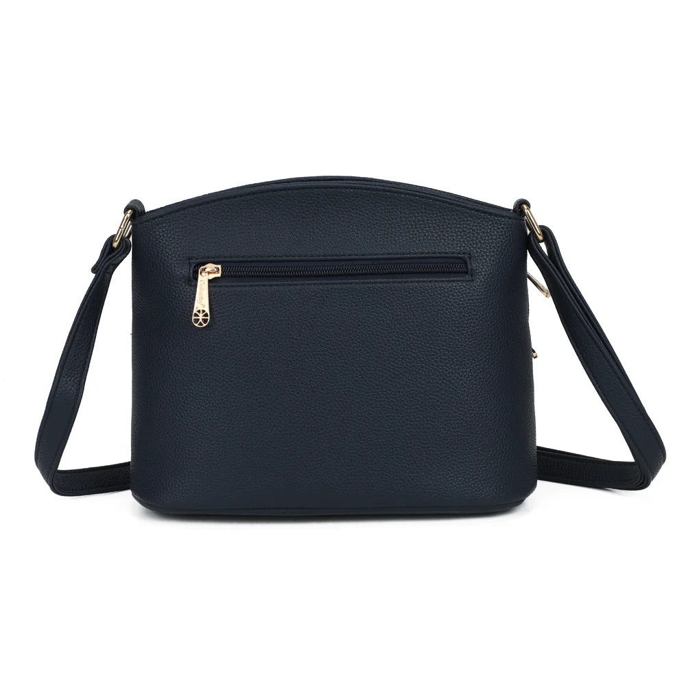 Dos du L'Organisé Chic bleu foncé avec sa poche zippée pour ranger vos essentiels en sécurité – réf. M-9263-12