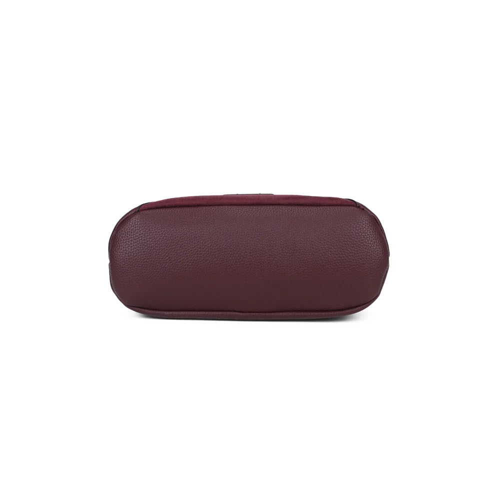 Dessous du L'Organisé Chic bordeaux, avec ses coins en simili cuir grainé ton sur ton – réf. M-9263-12