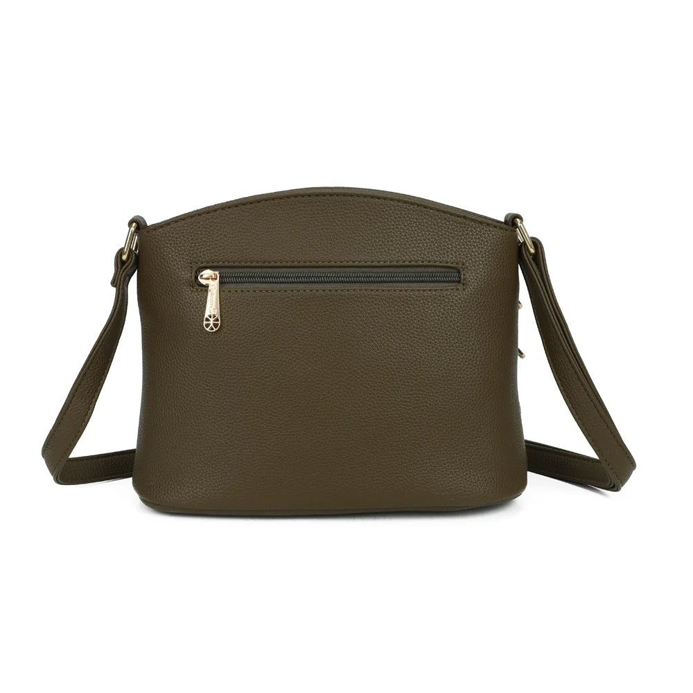 Dos du L'Organisé Chic vert foncé avec sa poche zippée pour ranger vos essentiels en sécurité – réf. M-9263-12