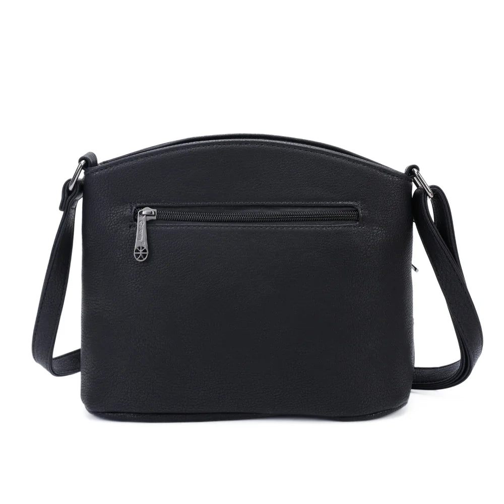 Dos de L’Organisé Compact noir avec sa poche zippée supplémentaire pour sécuriser vos effets personnels – réf. M-9263-3
