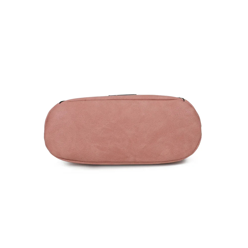 Dessous de L’Organisé Compact rose foncé, simili cuir grainé souple aux finitions surpiquées – réf. M-9263-3