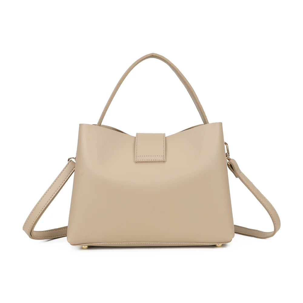 Dos du sac La Astoria taupe, lignes sobres et finition synthétique lisse – réf. DQ-8709