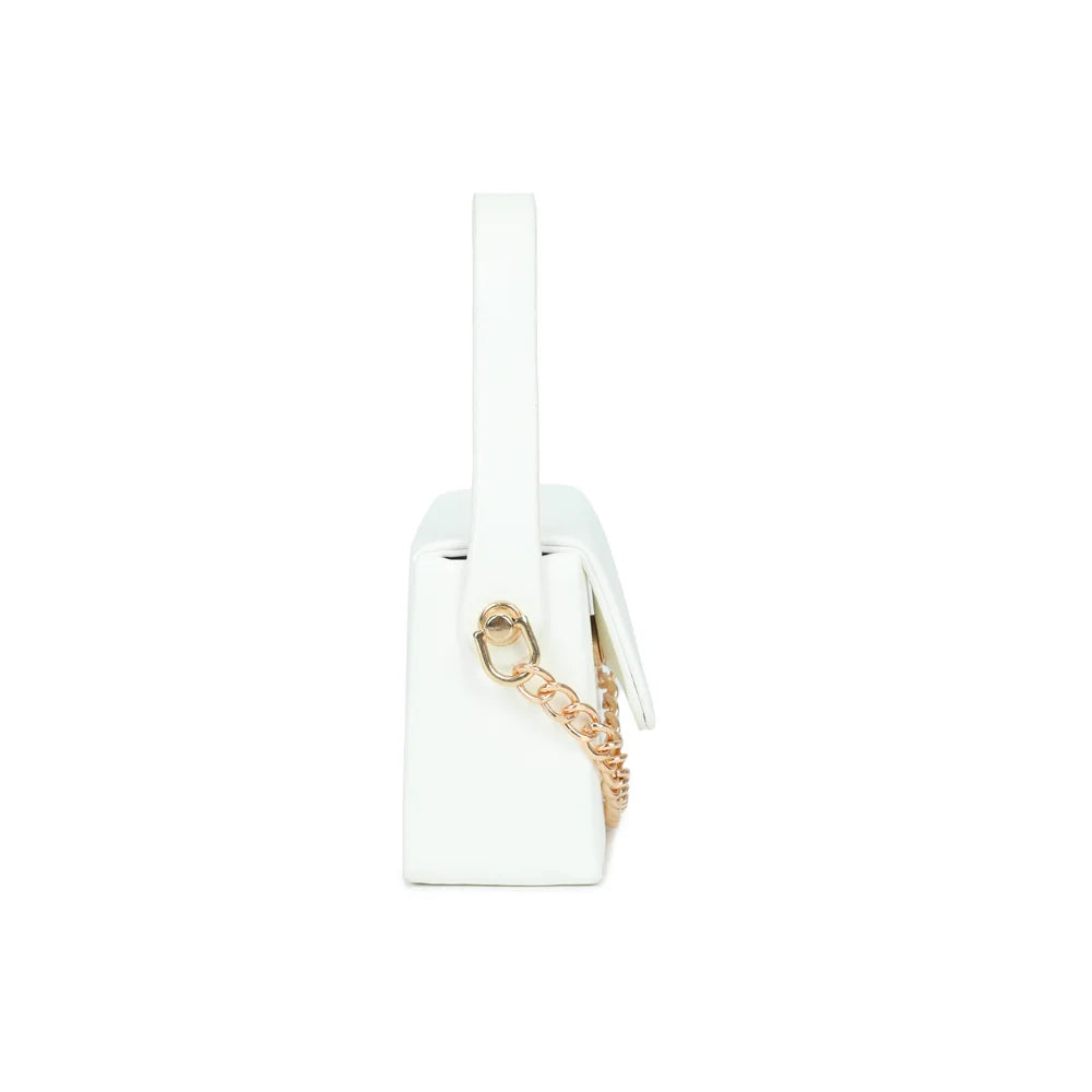 Profil de La Azurée blanc : 6 cm de profondeur et anneaux dorés pour les chaînes – réf. YL-26021