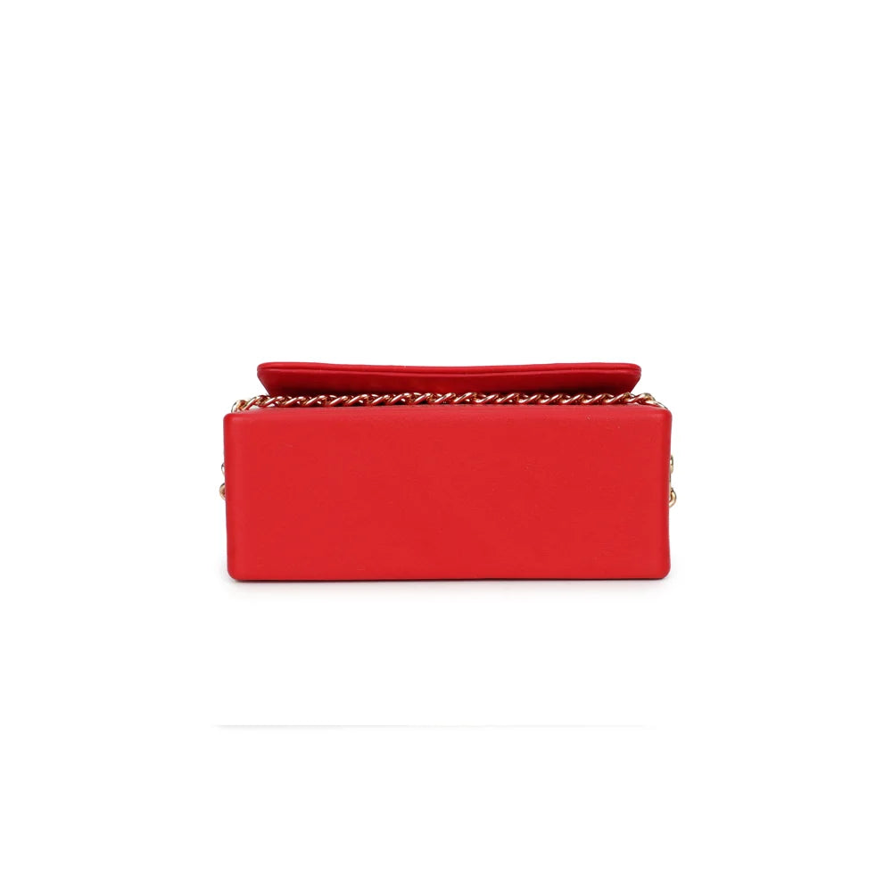 Base rectangulaire plate de La Azurée rouge, pour un sac qui tient bien sa forme – réf. YL-26021