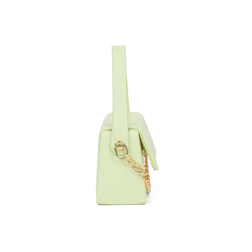 Profil de La Azurée vert clair : 6 cm de profondeur et anneaux dorés pour les chaînes – réf. YL-26021
