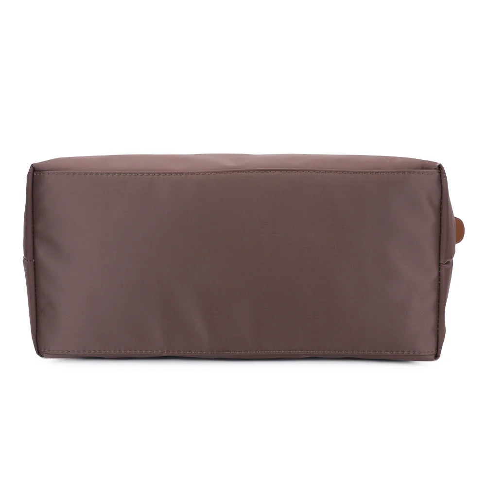 Dessous de La Balade (Large) taupe foncé, une base large en nylon pour un cabas qui tient bien – réf. Z-02