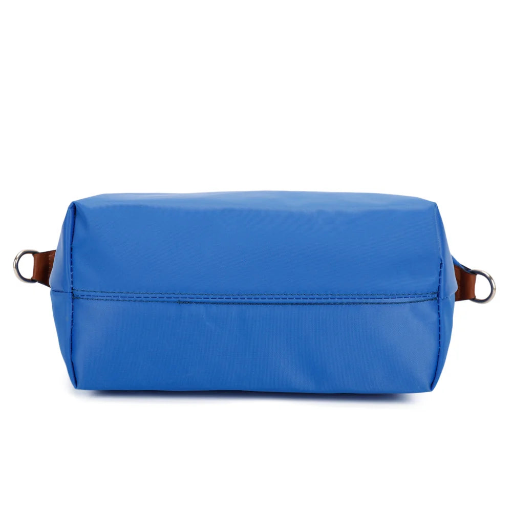 Dessous de La Balade bleu royal en nylon léger, format compact de 29 × 13 cm – réf. Z-01