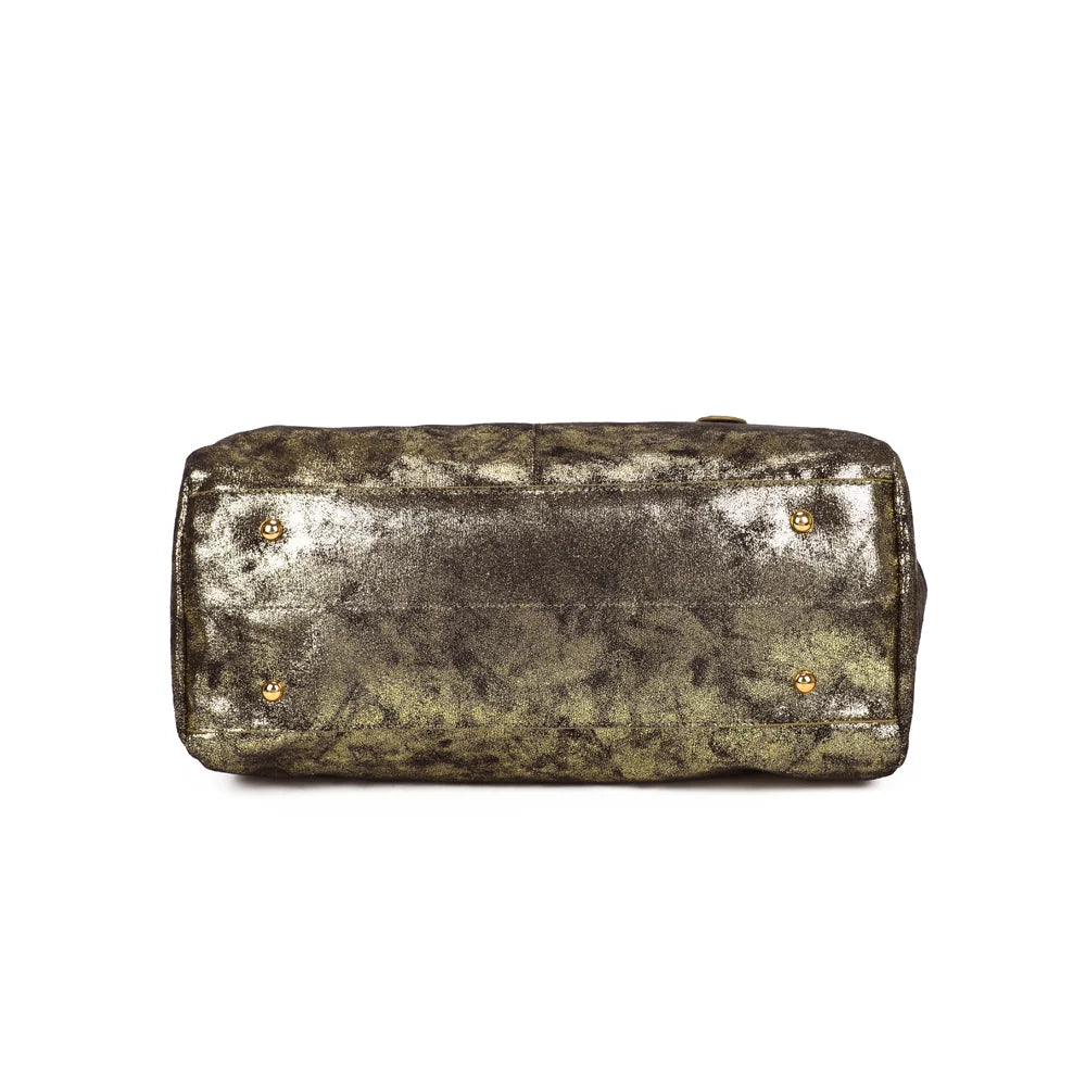 Dessous du cabas La Boréale thegold, une silhouette généreuse de 13 cm de profondeur – réf. R-62080-3-AIR