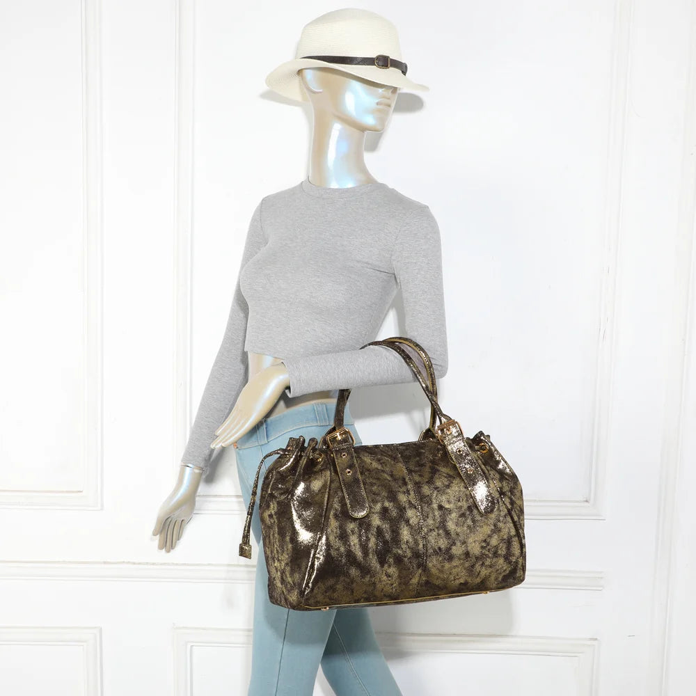 Sac cabas femme La Boréale thegold porté à l’épaule grâce à ses deux anses de 19 cm – réf. R-62080-3-AIR