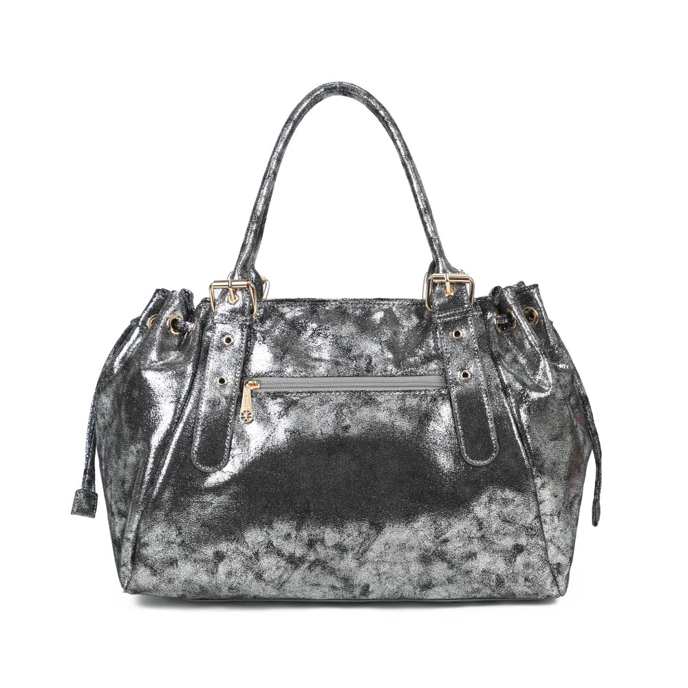 Dos du cabas La Boréale thesilver avec sa poche zippée pour garder les petits objets à portée de main – réf. R-62080-3-AIR