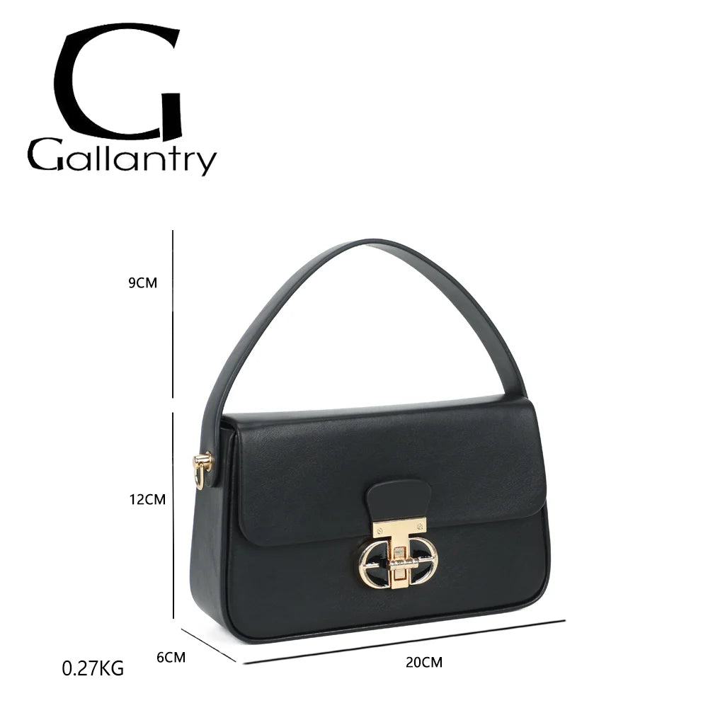 Dimensions du sac La Caliane noir : 20 × 6 × 12 cm, anse de 9 cm, 0,27 kg – réf. YL-26023