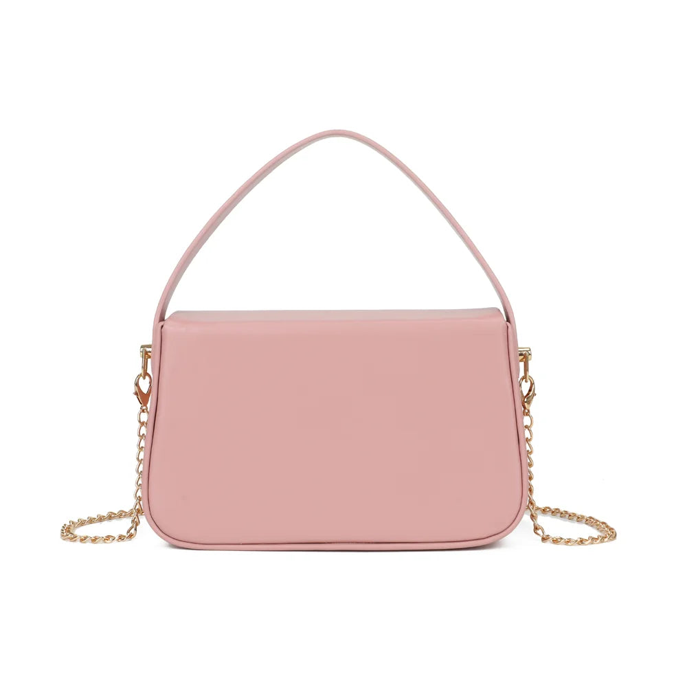 Dos du sac La Caliane rose, finition synthétique lisse et anse courte – réf. YL-26023