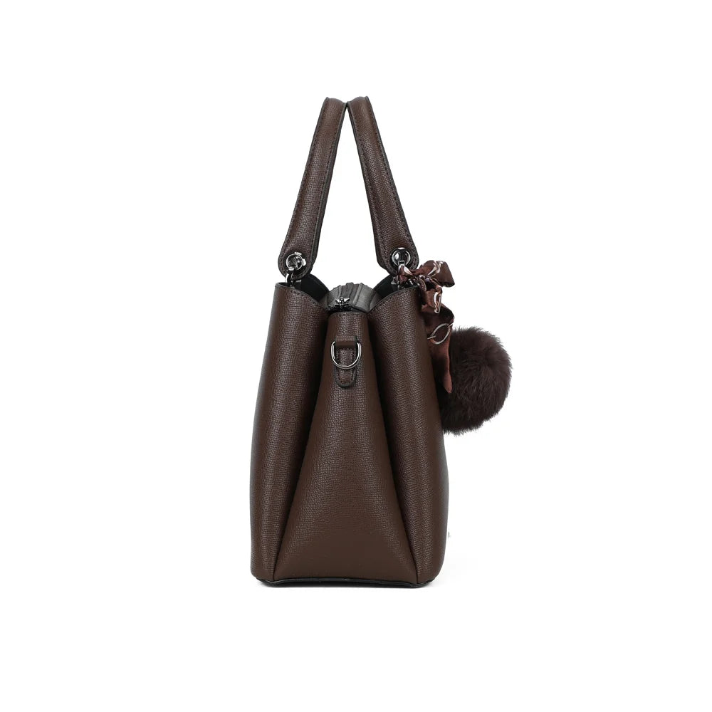 Sac à main La Coquette café de profil – réf. DQ-815