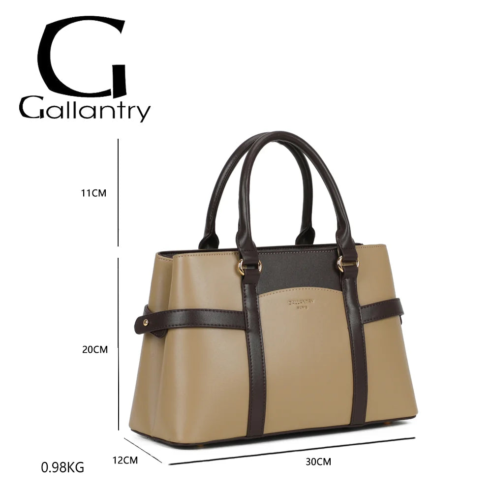 La Dorsay taupe/coffee : 30 × 12 × 20 cm, hauteur des anses 11 cm, poids 0,98 kg – réf. LS-76012