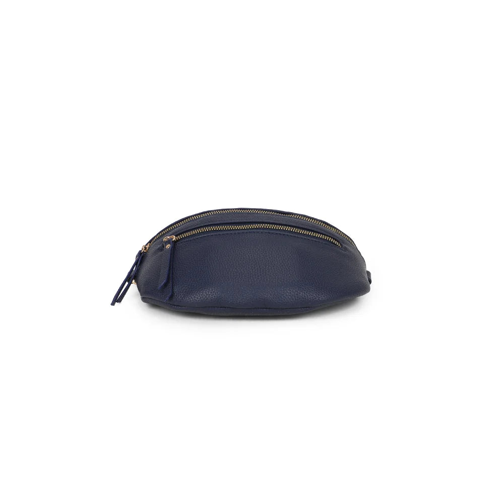 Dessous de La Élégia bleu foncé, base arrondie en simili cuir grainé – réf. R-1926-1