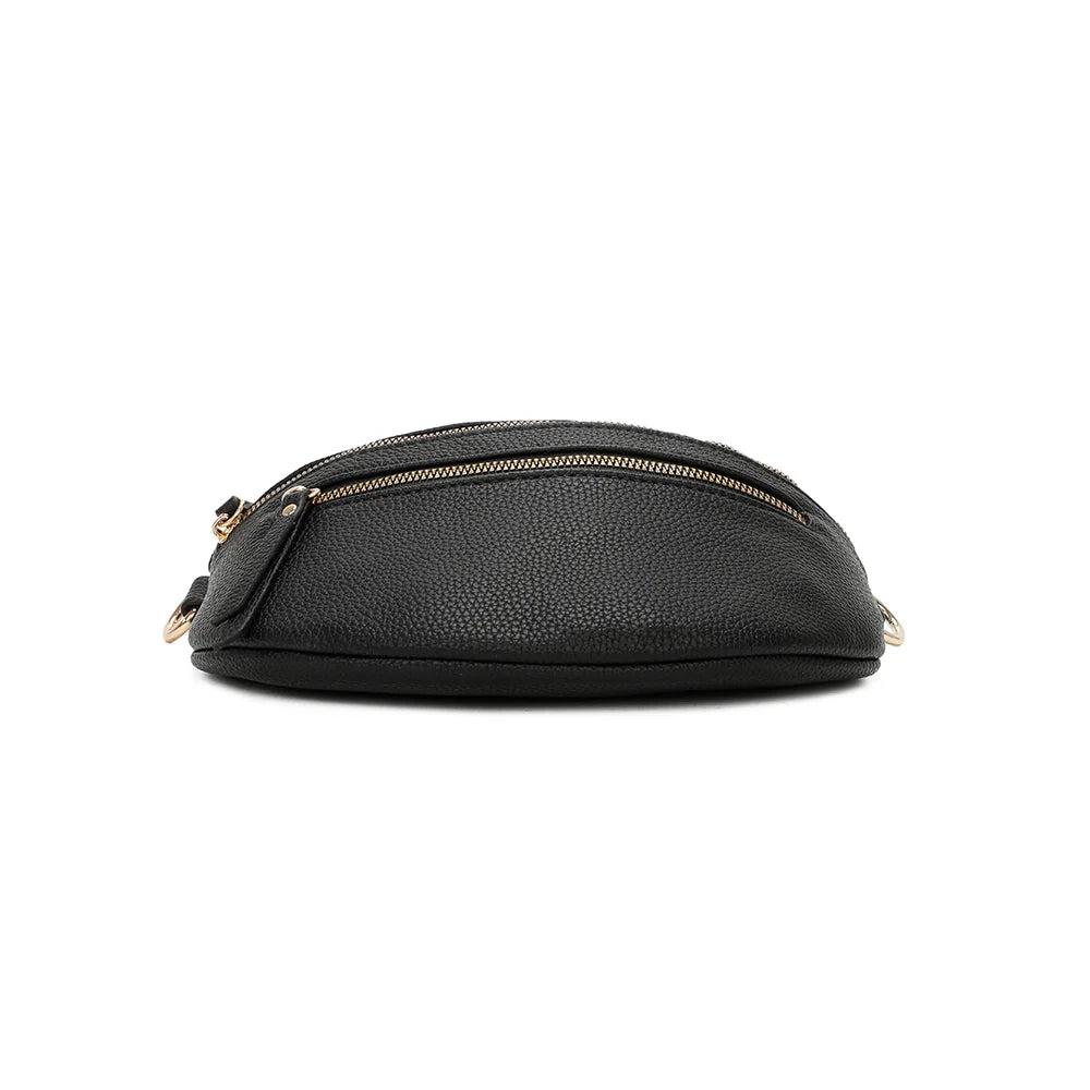 Dessous de La Élégia noir, base arrondie en simili cuir grainé – réf. R-1926-1