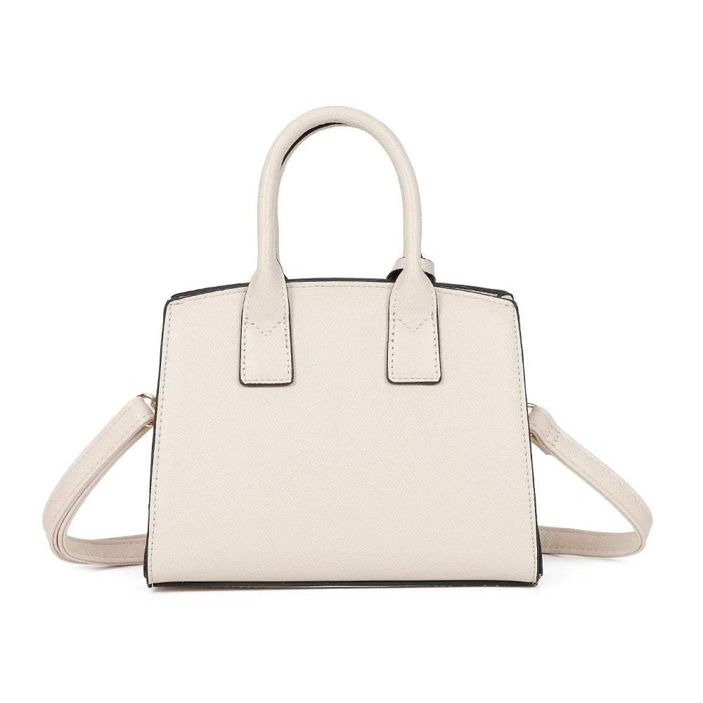 Dos du sac La Giulia beige, ligne épurée et deux anses courtes assorties – réf. KJ-62045