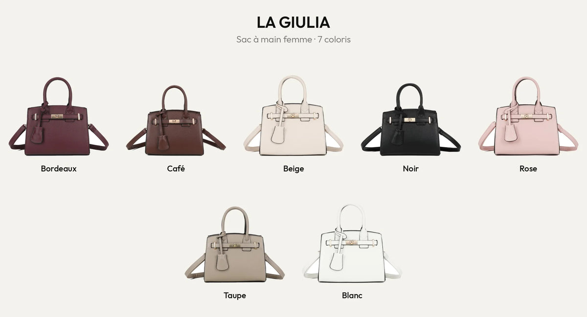 Le petit sac à main La Giulia dans ses 7 coloris – Gallantry Paris – réf. KJ-62045