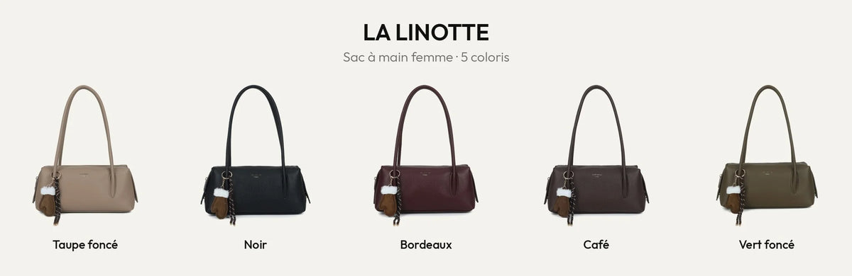 Sac à main femme La Linotte en simili cuir grainé, 5 coloris – Gallantry Paris – réf. KJ-62100