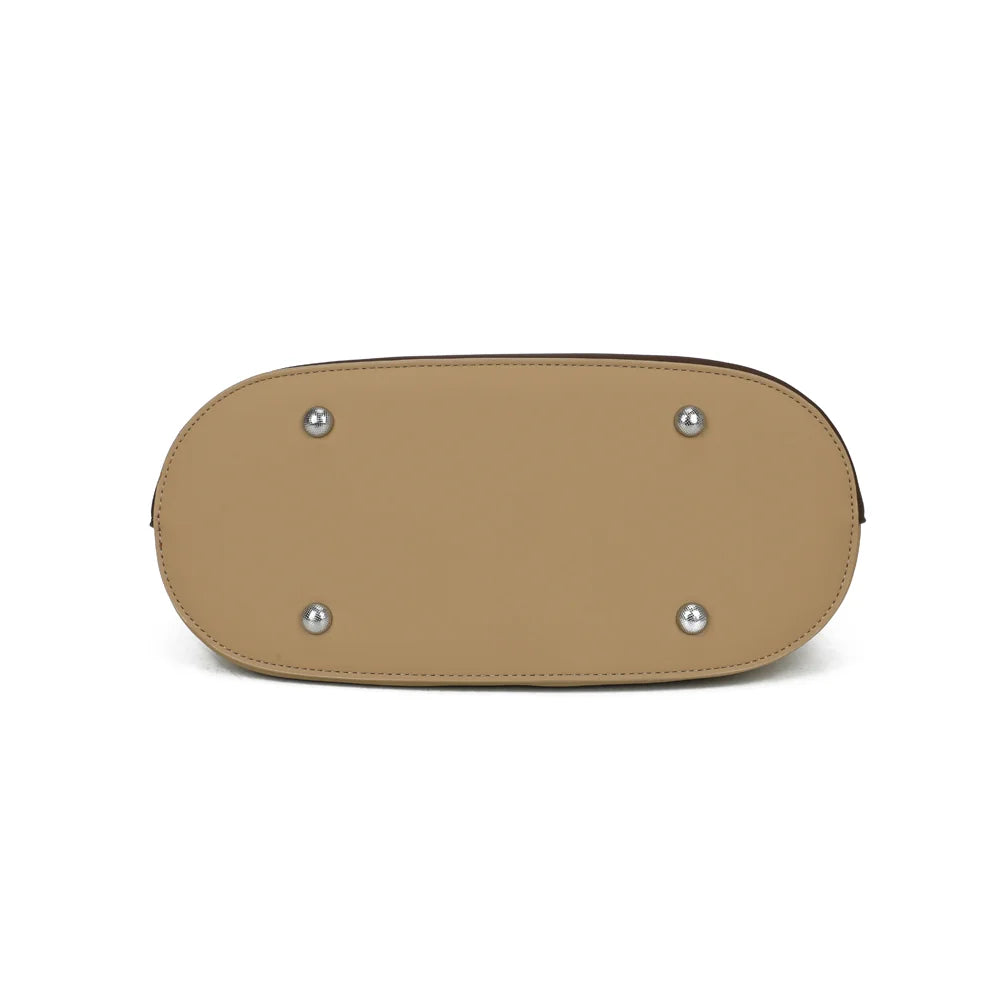 Dessous de La Lison coffee/taupe : base arrondie soulignée d’un élégant liseré de couleur contrastée – réf. LS-76010