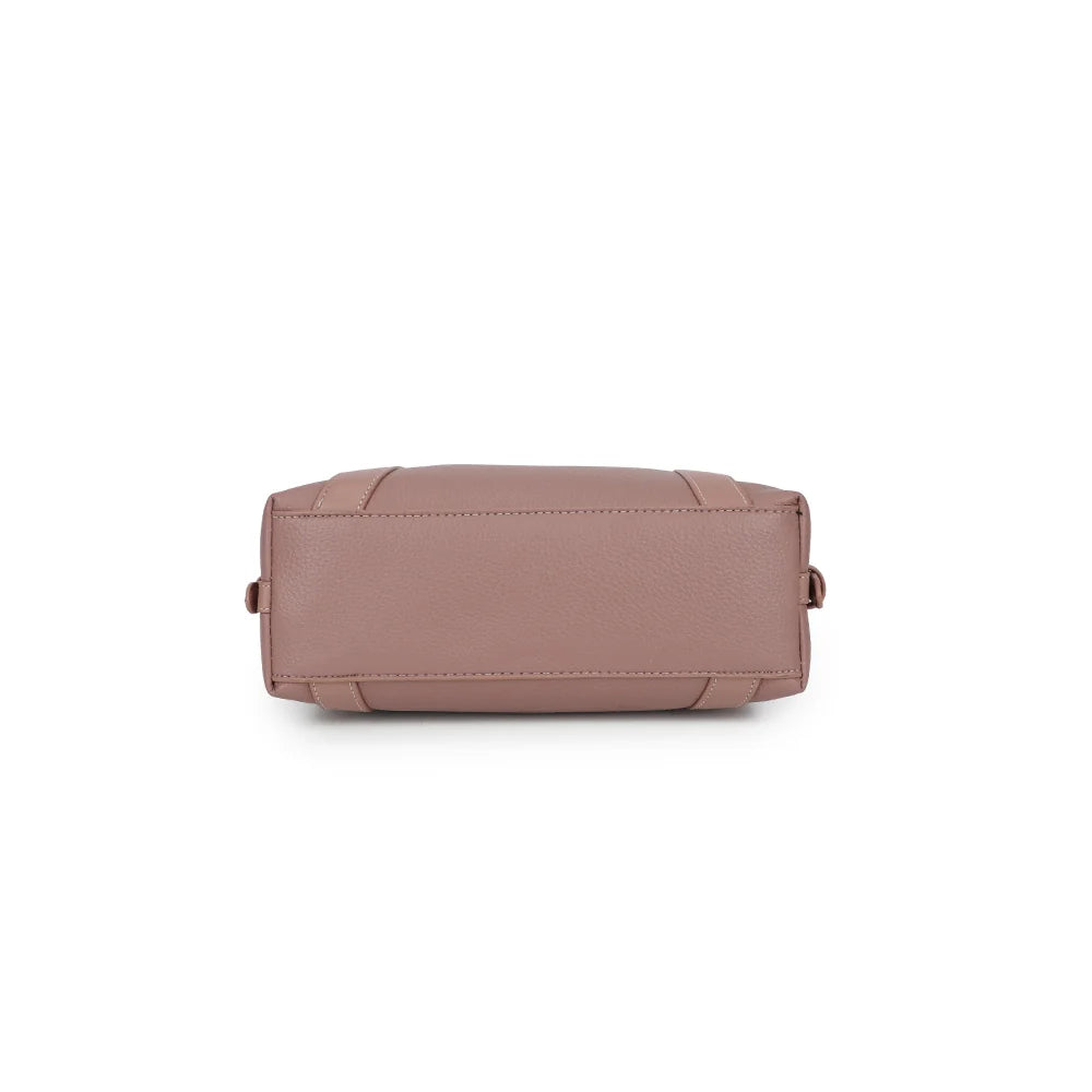 Dessous du sac La Lucia rose foncé, format compact de 27 × 10 cm pour les essentiels – réf. R-2060