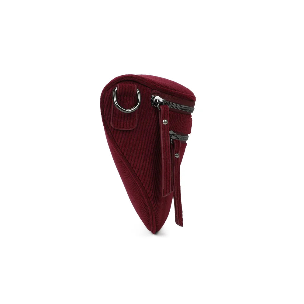 Profil de La Maddy bordeaux : format compact de 10 cm de profondeur et anneau en D métallique – réf. Z-83051-10