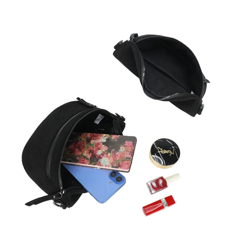 Intérieur de La Maddy noir : doublure synthétique et poche zippée intérieure pour les essentiels – réf. Z-83051-10