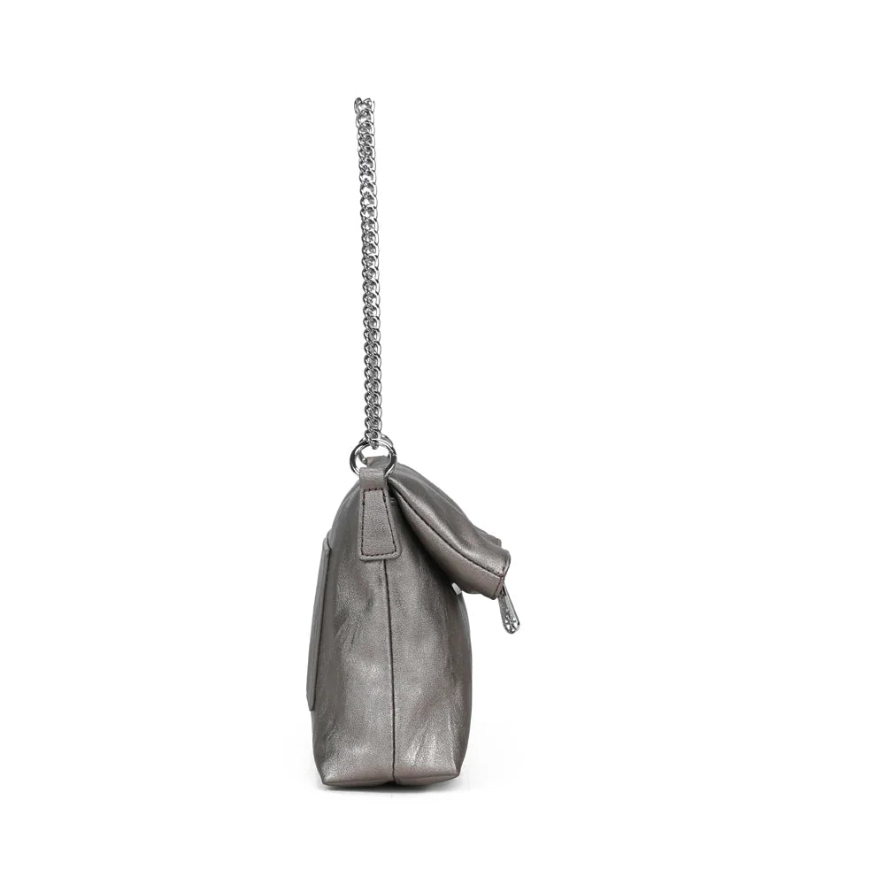 Profil de La Marilou argent : format compact de 8 cm de profondeur, anneaux argentés – réf. Z-83096