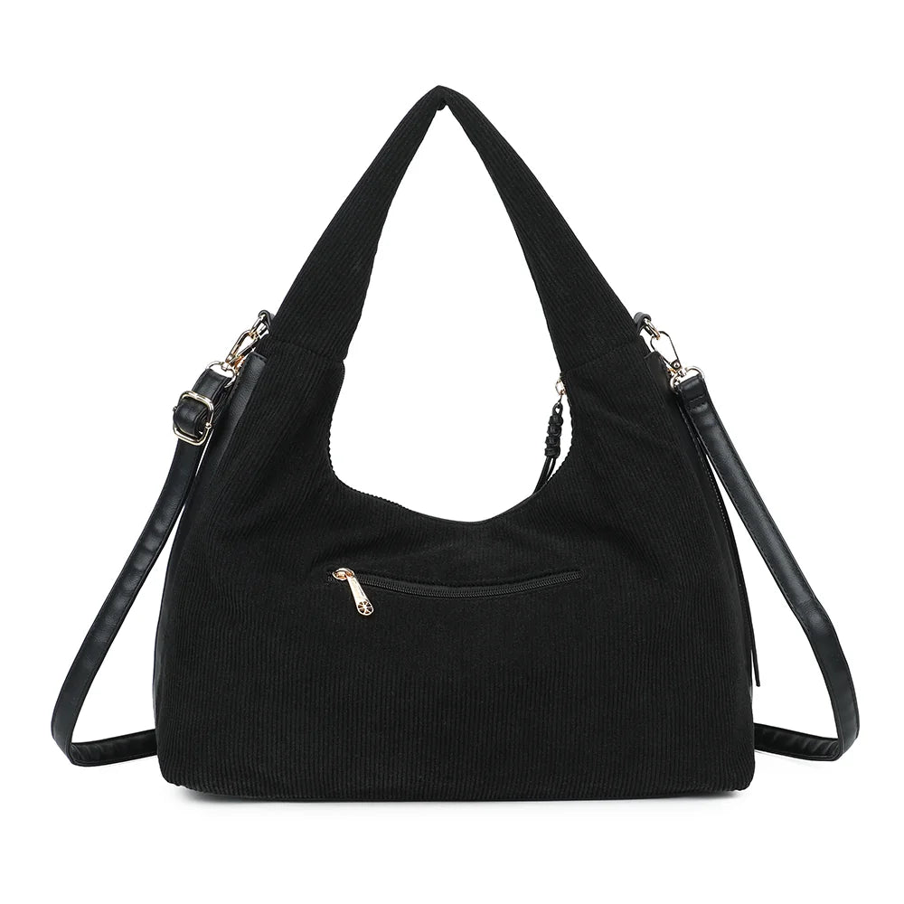 Dos de La Mélodie noir avec sa poche zippée pour garder l’essentiel à portée de main – réf. JC-53010