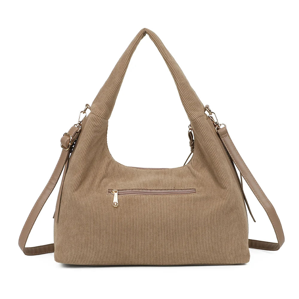 Dos de La Mélodie taupe foncé avec sa poche zippée pour garder l’essentiel à portée de main – réf. JC-53010