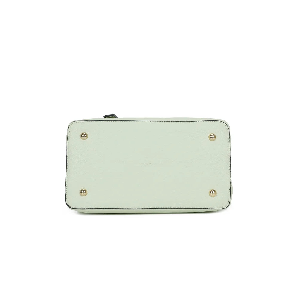 Dessous de La Moderne vert clair avec pieds en métal qui protègent le sac une fois posé – réf. R-1710