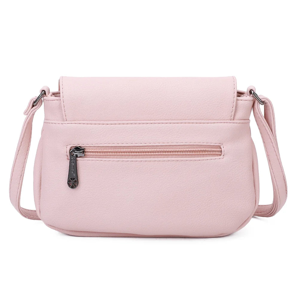 Dos de La Mokaïa rose avec sa poche zippée pour garder l’essentiel à portée de main – réf. HJ-7058-A