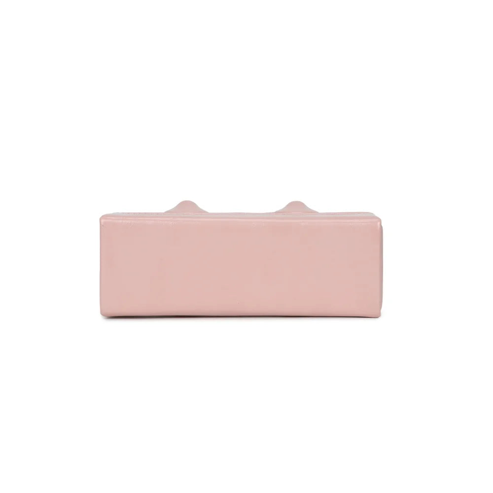 Dessous du La Mona rose : base rectangulaire de 19,5 × 7 cm dans la même matière synthétique – réf. YL-26025