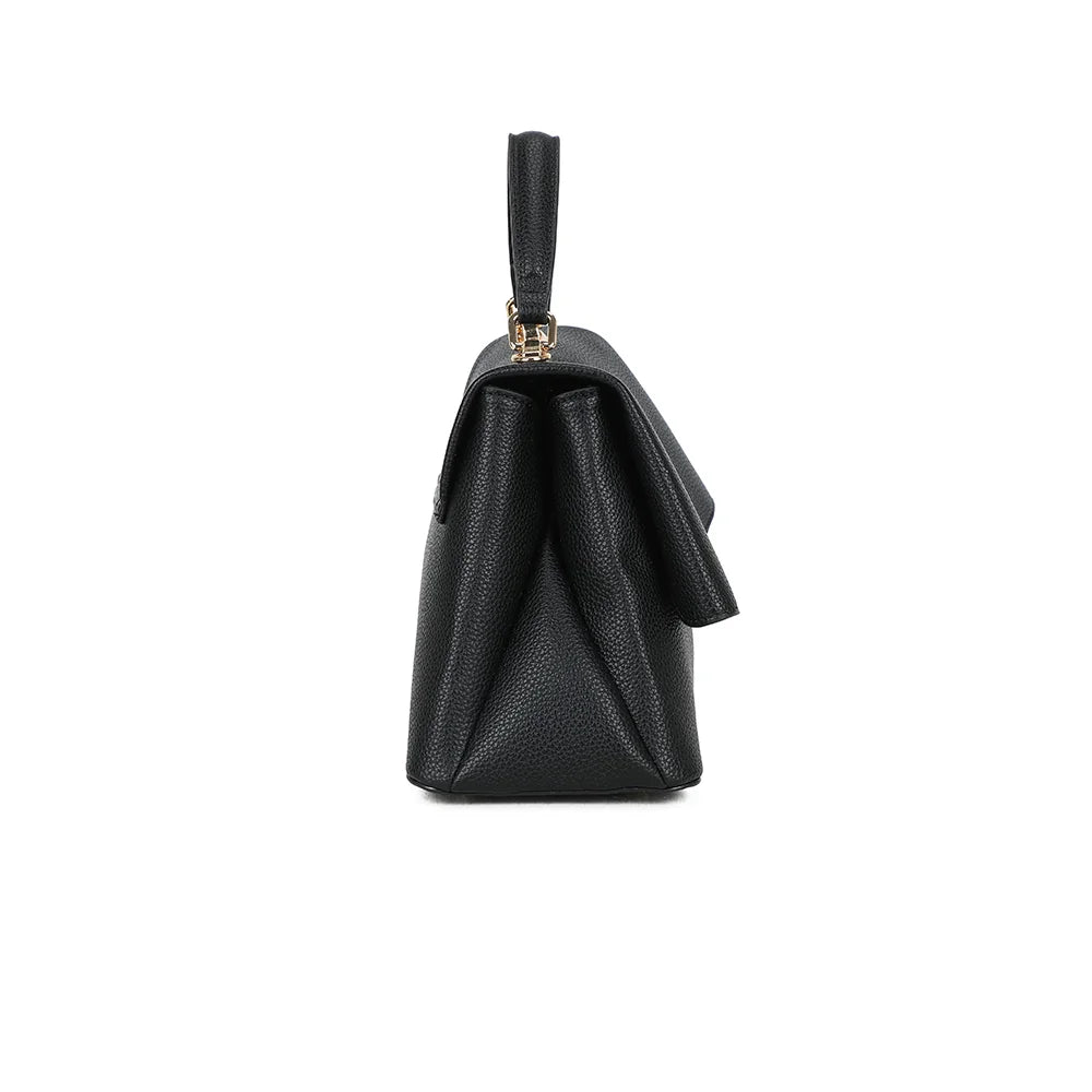 Profil du La Monna noir : soufflet latéral et volume structuré de 12,5 cm de profondeur – réf. R-2057